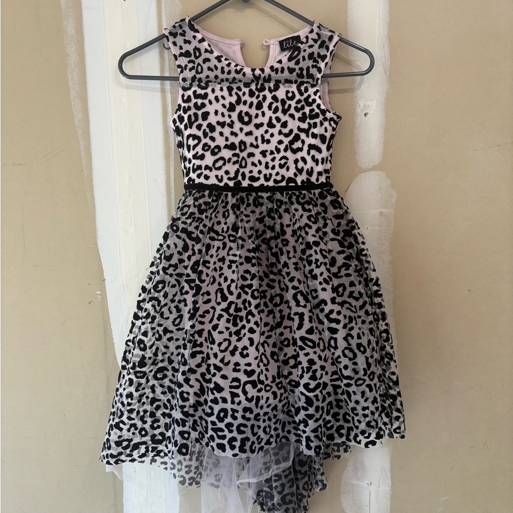 Lilt Pink and Black Animal Print Top